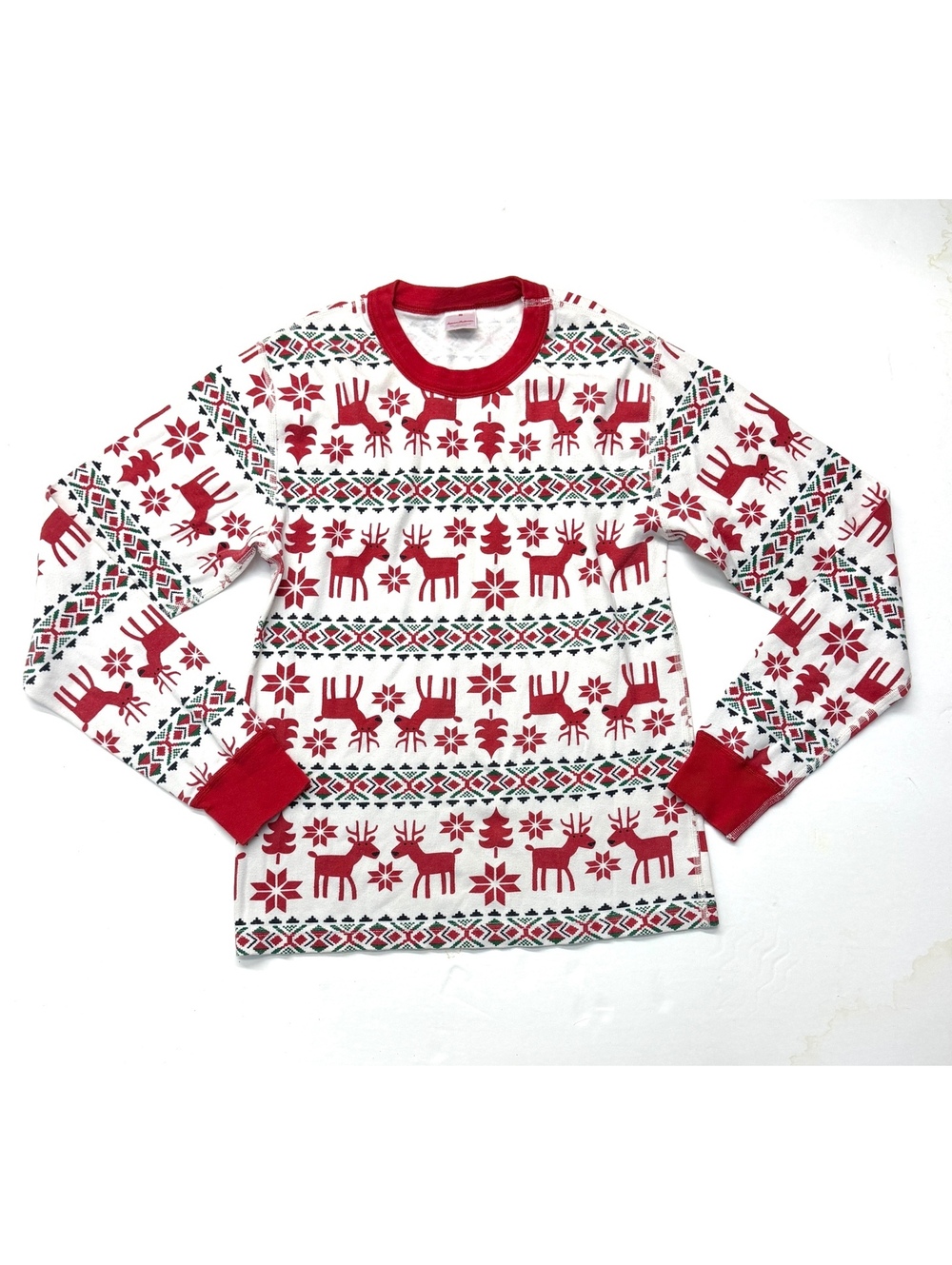 Hanna Andersson Adults Dear Deer Christmas Long Sleeve Holiday Pajama Shirt